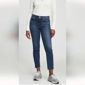 GAP Mid Rise Vintage Slim Dark Indigo Cotton Blend Jeans(24)